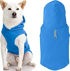 Gooby Fleece Vest Dog Hoodie, Blue, Medium