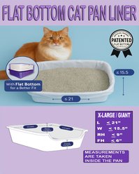 Alfa Pet Kitty Cat Flat-Bottom Litter Box Liners - Extra Giant, 10 count slide 2 of 3