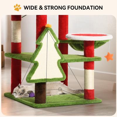 Show full view: Yitahome 54-in Multi-Level Chrismas Cat Tree & Condo slide 7 of 7
