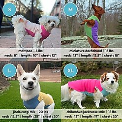 Gooby Half Stretch Fleece Dog Vest, Peach, Medium slide 2 of 5