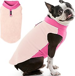 Gooby Half Stretch Fleece Dog Vest, Peach, Medium