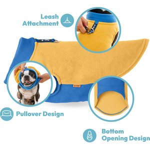 Gooby Half Stretch Fleece Dog Vest, Purple, Medium