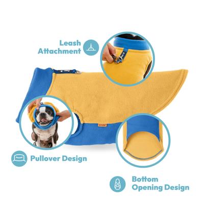 Show full view: Gooby Half Stretch Fleece Dog Vest, Purple, Large slide 2 of 6