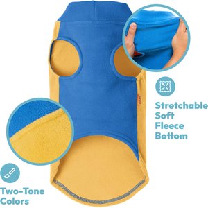 Gooby Half Stretch Fleece Dog Vest, Purple, Medium