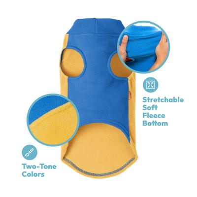 Show full view: Gooby Half Stretch Fleece Dog Vest, Purple, Large slide 3 of 6