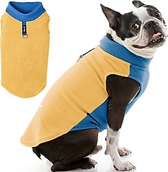 Gooby Half Stretch Fleece Dog Vest, Honey Mustard, Large