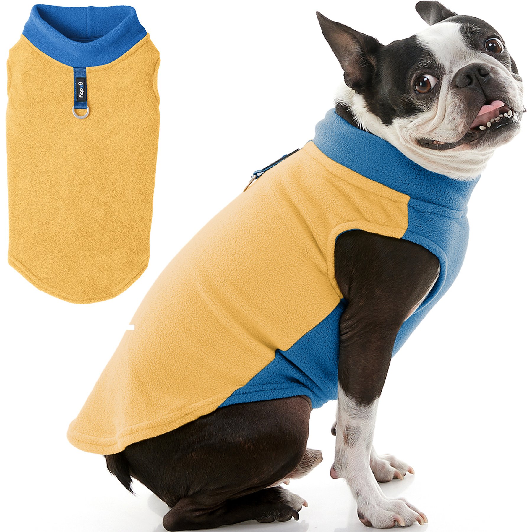 Gooby Half Stretch Fleece Dog Vest, Honey Mustard, X-Large