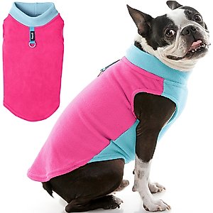 Gooby Half Stretch Fleece Dog Vest, Pink, Small