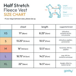 Gooby Half Stretch Fleece Dog Vest, Purple, Medium