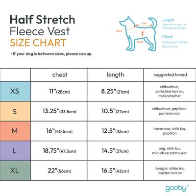 Show full view: Gooby Half Stretch Fleece Dog Vest, Purple, Large slide 4 of 6