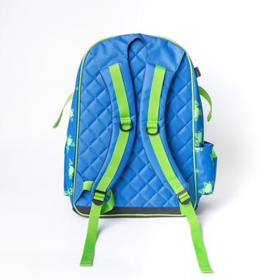 Show full view: Mackey Equine Accessories Flying Frogs Equestrian Backpack, Blue/Green slide 5 of 6