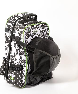 Show full view: Mackey Equine Accessories Dandy Equestrian Backpack, Black/White slide 9 of 9