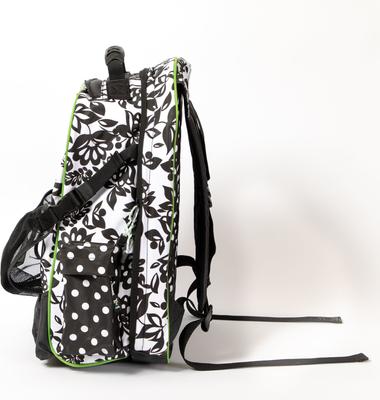 Show full view: Mackey Equine Accessories Dandy Equestrian Backpack, Black/White slide 8 of 9
