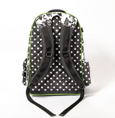 Show full view: Mackey Equine Accessories Dandy Equestrian Backpack, Black/White slide 7 of 9
