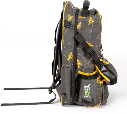 Show full view: Mackey Equine Accessories Bee Mine Equestrian Backpack, Black/Yellow slide 8 of 9