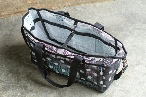 Show full view: Mackey Equine Accessories Dandy Horse Grooming Tote Organizer Bag, Black/White slide 2 of 2