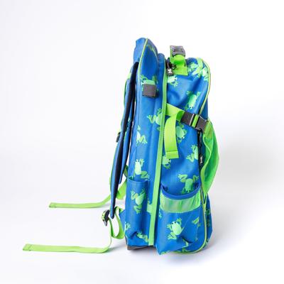 Show full view: Mackey Equine Accessories Flying Frogs Equestrian Backpack, Blue/Green slide 4 of 6