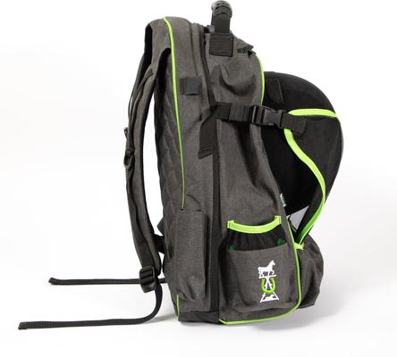 Show full view: Mackey Equine Accessories Classic Equestrian Backpack, Grey/Green slide 4 of 9