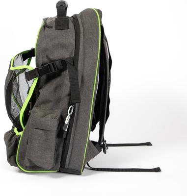 Show full view: Mackey Equine Accessories Classic Equestrian Backpack, Grey/Green slide 7 of 9
