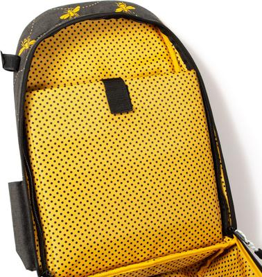 Show full view: Mackey Equine Accessories Bee Mine Equestrian Backpack, Black/Yellow slide 7 of 9