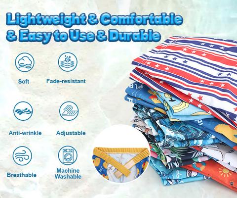 Show full view: CuteBone Dog Swim Trunks, Blue/Yellow, Small slide 8 of 9