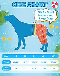 CuteBone Dog Swim Trunks, Orange, X-Large slide 2 of 9