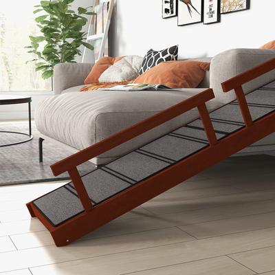 Show full view: PawHut Non Slip Dog Ramp, Brown, 73-in slide 8 of 10