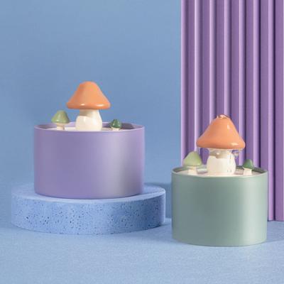 Show full view: Happy & Polly Mushroom Ceramic Cat Water Fountain, Purple, 1.2L/33-oz slide 5 of 9