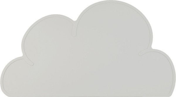 Show full view: Happy & Polly Cloud Shaped Cat & Dog Food Mat, Grey slide 1 of 9