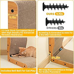 Happy & Polly Corrugated Cardboard Cat Scratcher, Brown, 1 Count slide 2 of 9