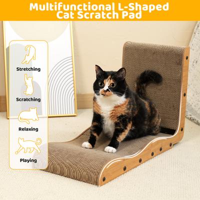 Show full view: Happy & Polly Corrugated Cardboard Cat Scratcher, Brown, 1 Count slide 5 of 10