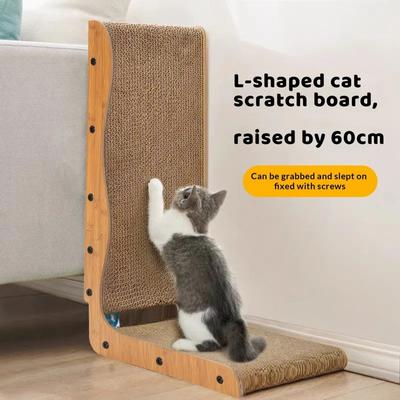 Show full view: Happy & Polly Corrugated Cardboard Cat Scratcher, Brown, 1 Count slide 3 of 10
