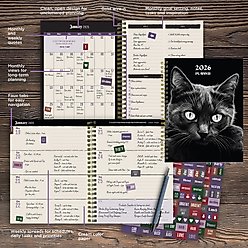 2026 Pretty Kitty Medium Weekly Monthly Planner slide 2 of 9