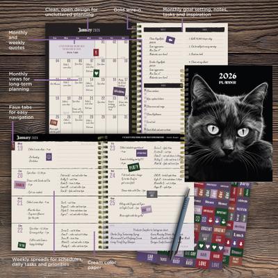 Show full view: 2026 Pretty Kitty Medium Weekly Monthly Planner slide 7 of 9