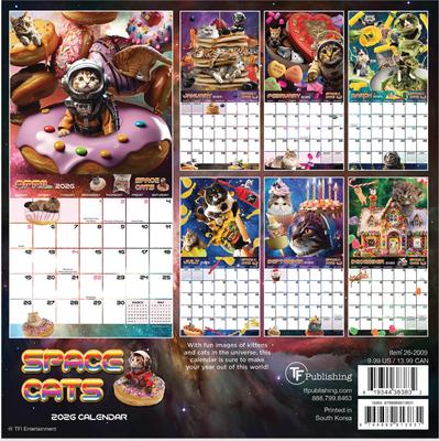 Show full view: 2026 Space Cats Mini Calendar slide 2 of 5