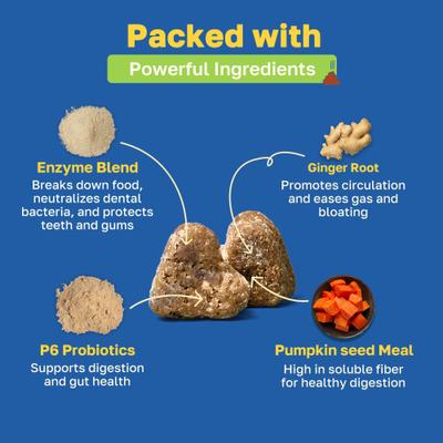 Show full view: Happy Paws Digestive Health Soft Chews Supplement for Dogs, 100 count slide 4 of 10