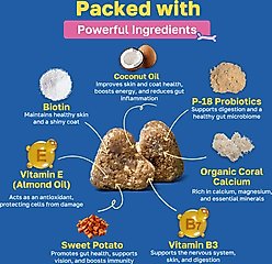 Happy Paws Skin & Coat Soft Chews Supplement for Dogs, 100 count slide 2 of 7