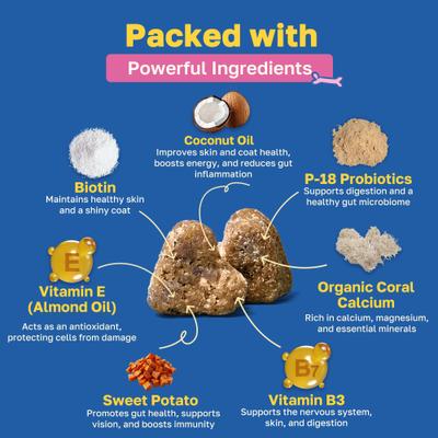 Show full view: Happy Paws Skin & Coat Soft Chews Supplement for Dogs, 100 count slide 4 of 10