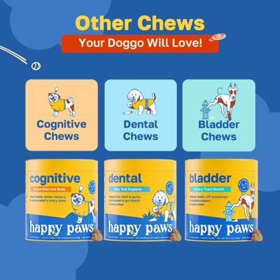 Show full view: Happy Paws 10 in 1 Multivitamin Soft Chews Supplement for Dogs, 100 count slide 7 of 10