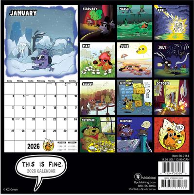 Show full view: 2026 THIS IS FINE Mini Calendar slide 2 of 5