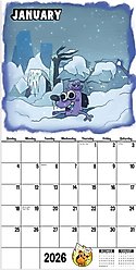 2026 THIS IS FINE Mini Calendar