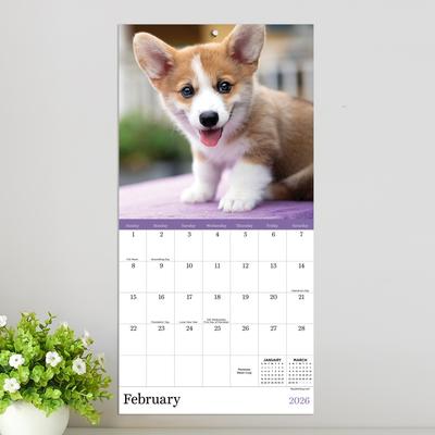 Show full view: 2026 Puppies Mini Calendar slide 5 of 5