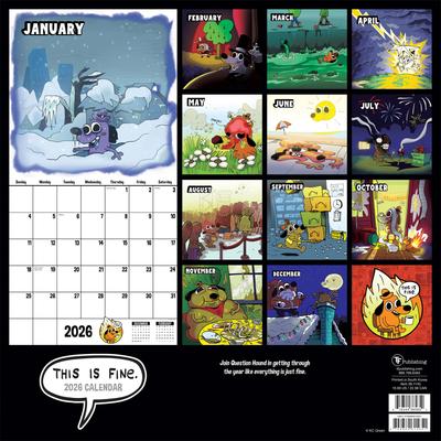 Show full view: 2026 THIS IS FINE Wall Calendar slide 3 of 6