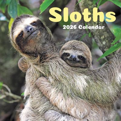 Show full view: 2026 Sloths Wall Calendar slide 2 of 5