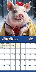 2026 Playful Pigs Wall Calendar