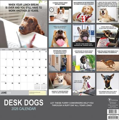 Show full view: 2026 Desk Dogs Wall Calendar slide 2 of 5