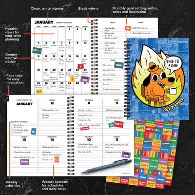 Show full view: 2026 This is Fine Medium Weekly Monthly Planner slide 7 of 9