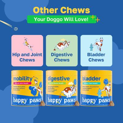 Show full view: Happy Paws Probiotic Soft Chews Supplement for Dogs, 100 count slide 7 of 10