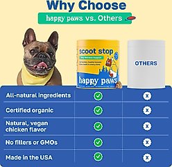 Happy Paws Stop Scoot Anal Gland Support Soft Chews Supplement for Dogs, 100 count slide 2 of 7
