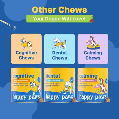 Show full view: Happy Paws Digestive Health Soft Chews Supplement for Dogs, 100 count slide 7 of 10